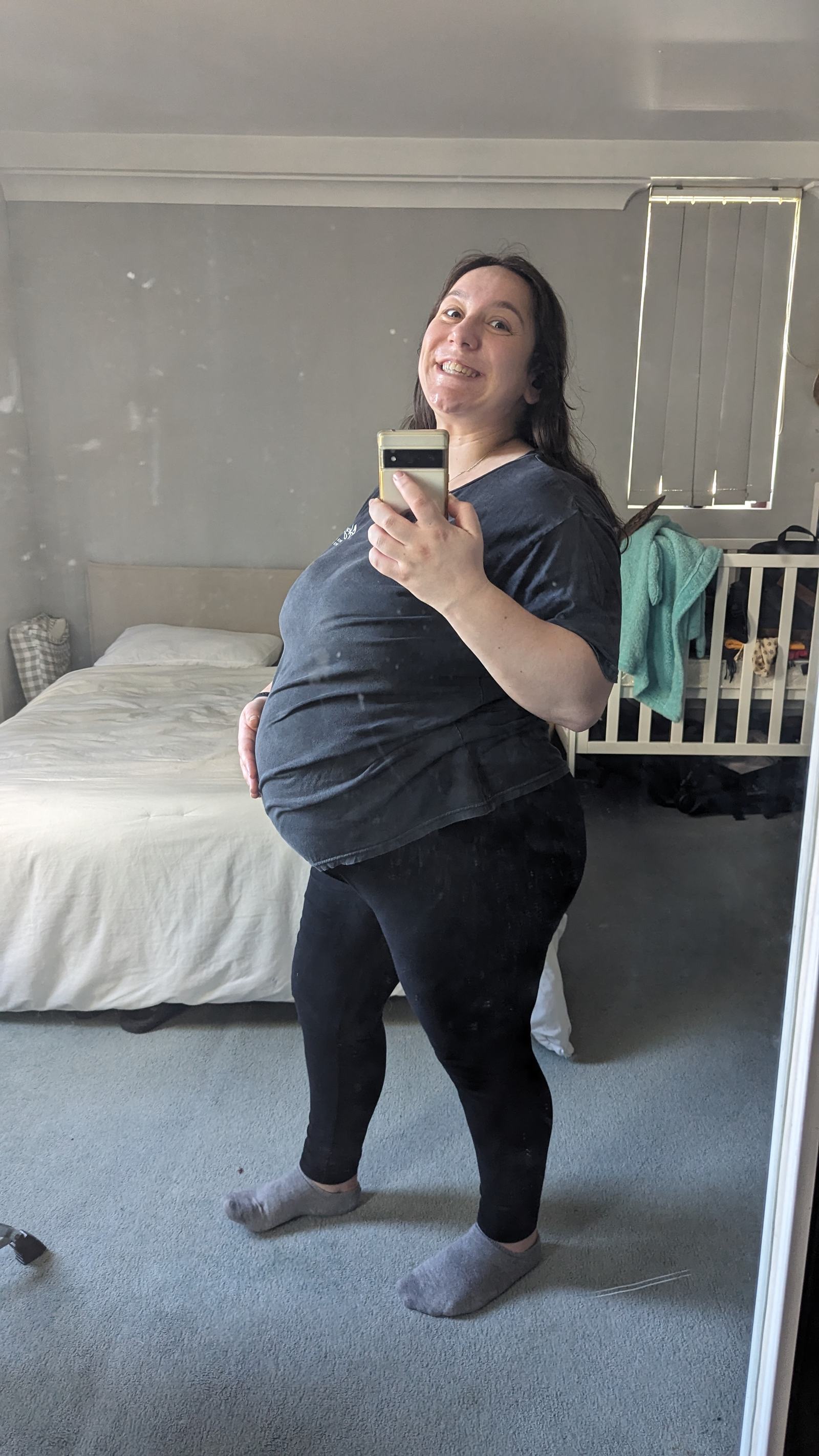 Davina late in her pregnancy, September 2023
